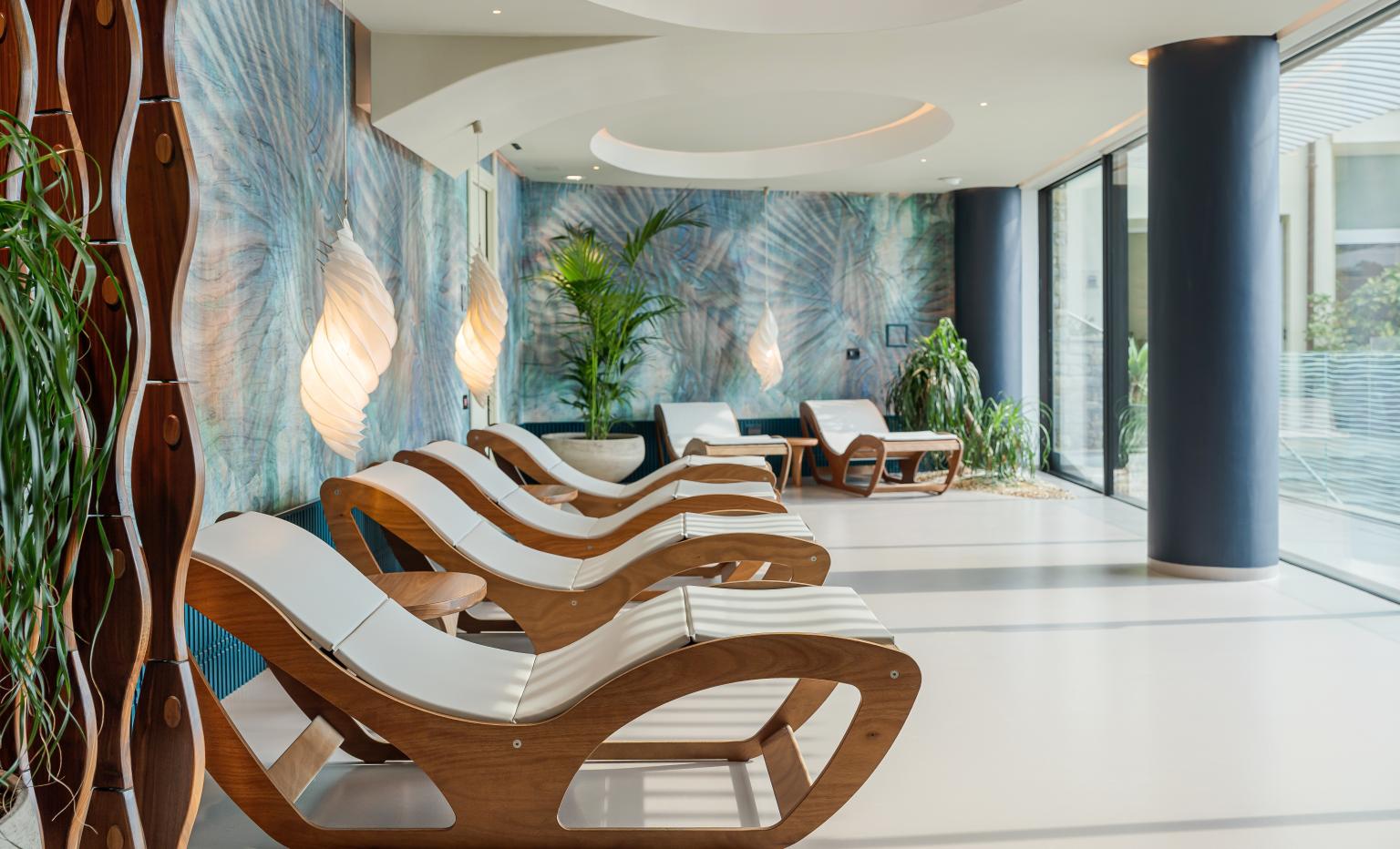 Spa del Grand Hotel Santa Maria, centro benessere in Cilento con ambienti eleganti dedicati al relax e al benessere.